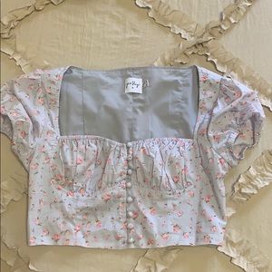 Princess Polly puff sleeve crop top